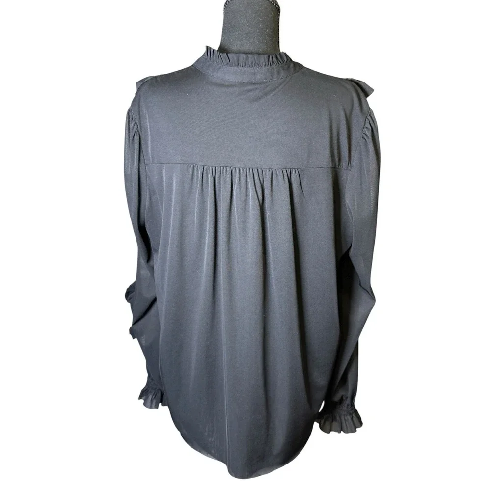 Anthropologie black ruffled